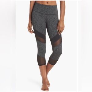 Zella Black & Gray Mesh Cut Out Leggings